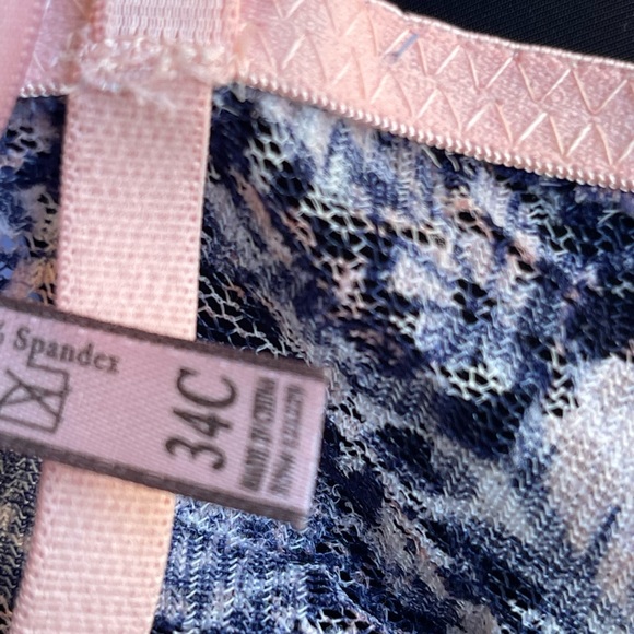 Body Frosting Blue and Pink Floral Bra - Picture 8 of 9